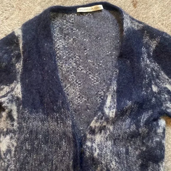 Balenciaga Long Fuzzy Cardigan